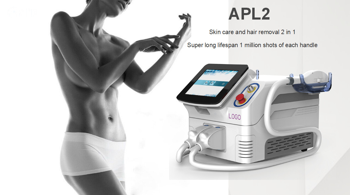 Professional 3 In 1 IPL SHR Hair Removal Machine Painless Spots / Freckle Removal Use
