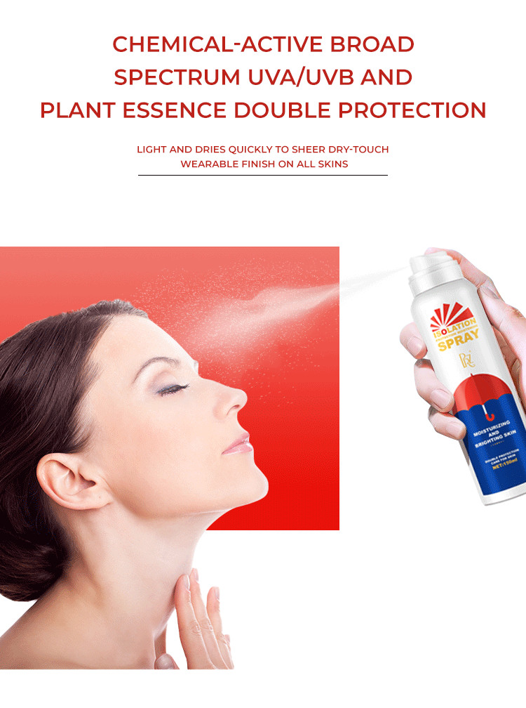 New Formula Organic Sunscreen Spray SPF 100 Sweatproof Anti Ultraviolet