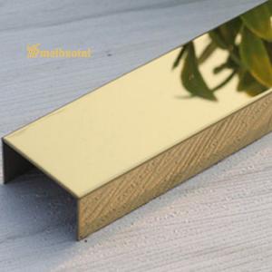 Wholesale 7c Pvc Brushed Steel Tile Trim 8mm , 304 Stainless Steel Backsplash Edge Trim from china suppliers
