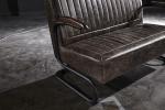 Office Furniture Grey Leather Two Seater Sofa , 2 Seater Leather Settee With