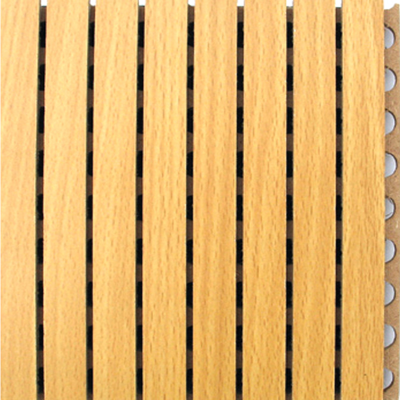 Melamine Finish Grooved MDF Sound Proof Acoustic Wood Panels With Holes