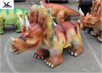 High Simulation Animatronic Dinosaur Scooters Kiddie Rides For Shopping Center