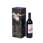 Gift Whisky Wine Bottle Packaging Boxes Cardboard Wine Box Black Paper with