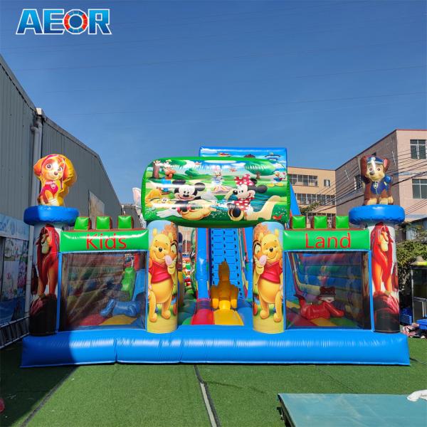 Commercial pvc inflatable bouncy castle fun city jumping bounce house inflatable
