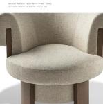 Apartment Solid Wood Sofa Living Room Creative Single Fabric Leisure Chair