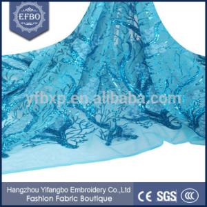 Wholesale 2015 Factory price wedding dress french net lace fabric with sequins F50274 from china suppliers