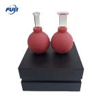 4 Pieces Glass Facial Cupping Set-Silicone Vacuum Suction Massage Cups Anti