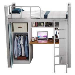 Wholesale Single / Double People Detachable Metal Frame Bed with desk Cabinet from china suppliers