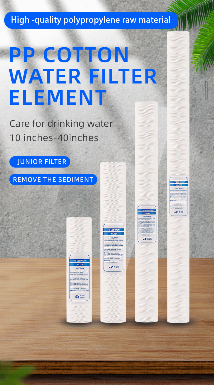 20 Inch 5 Micron PP Water Sediment Filter Cartridge for Whole House Water Filtration