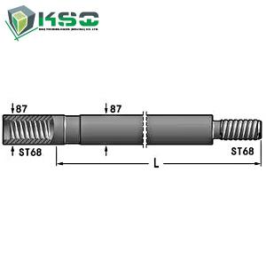 Wholesale Tungsten Carbide ST68 Threaded Drill Rod / Tube Flushing Hole 30 mm from china suppliers