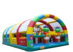 Sport Outdoor Inflatable Playground Custom Logo Printable High Safety With Cover