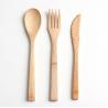 Buy cheap OEM logo natural portable Travel wooden fork spoons knives bamboo wood Flatware from wholesalers