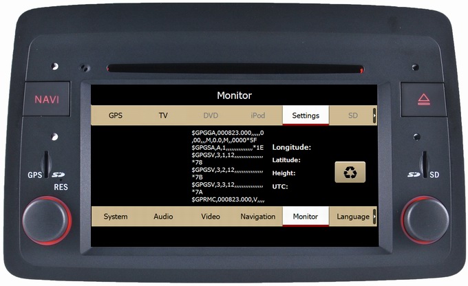 Ouchuangbo autoradio DVD GPS for Fiat Panda(2004 onward) with steering wheel control mp3