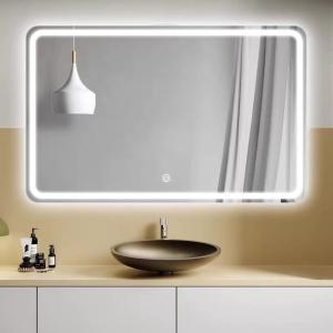 Wholesale 5mm Square Rectangle LED Bathroom Mirrors 3 Colors Wall Mounted Type from china suppliers