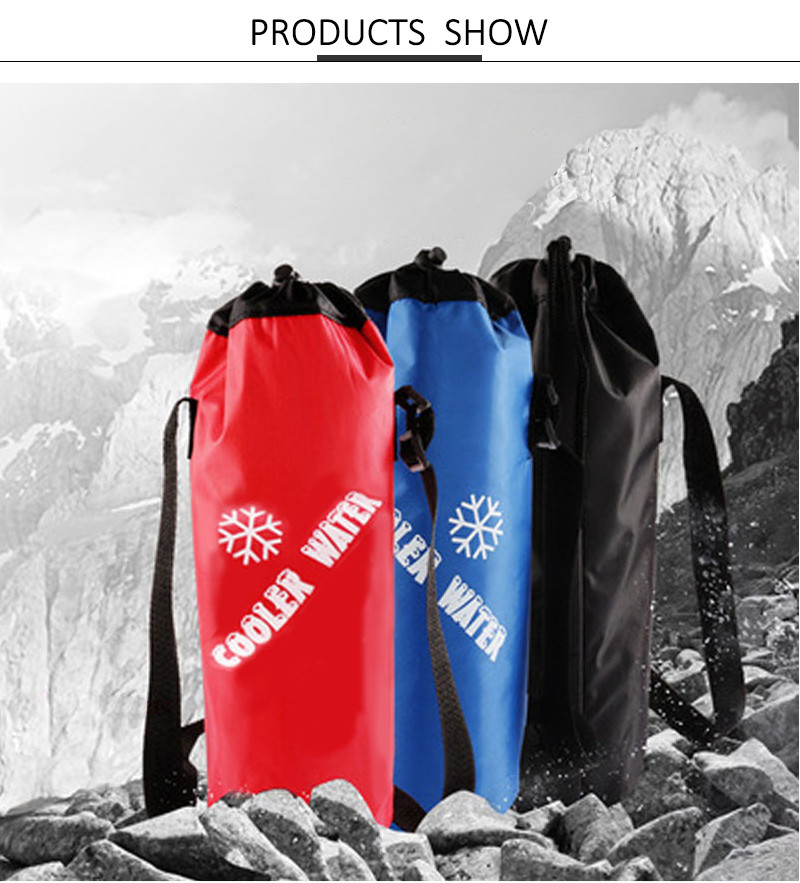 Reusable Polyester Drawstring H28.5cm Water Bottle Sleeve
