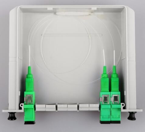 1 2 Fiber Optic Splitter , G657A Cassette Plc Splitter SC APC
