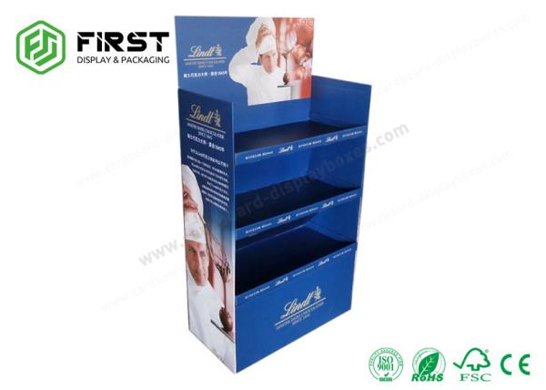 Customized Corrugated Carton Stand Foldable Cardboard Chocolate Floor Display