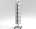 6 Tiers Shop Display Shelving Pocket Brochure Holder For Magazines / Advertising