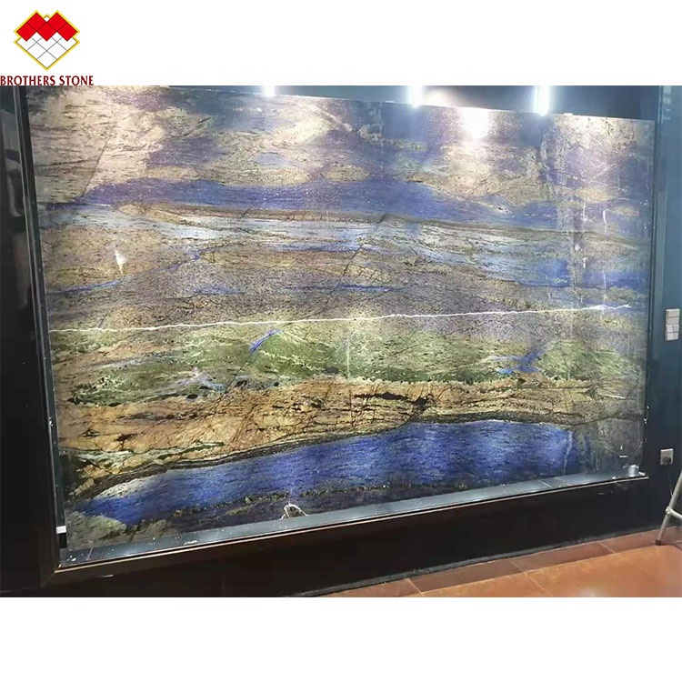 Transparent African Lapiz Marble Sodalite Blue Marble Onyx Marble Type from Yunfu