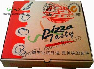 Wholesale AE Fluted Corrugated Kraft Paper Pizza Packaging Box CMYK Printing Matt Lamination from china suppliers
