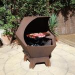 Corten Steel Outdoor Cooking Grills European Bbq Grill Weather Resistance