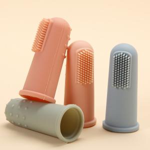 Wholesale Baby Silicone Finger Toothbrush Oral Cleaner Kit For 3 Months + from china suppliers