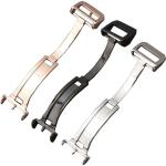 ROHS Stainless Steel Watch Buckle , 20mm Leather Strap Butterfly Clasp