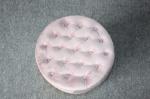 Good quality wood ottoman stool stainless steel base ottoman with velvet button