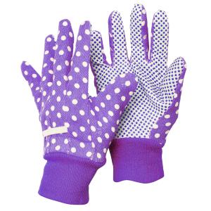 Wholesale C3815-P Gardening Flower Pattern Anti-slip Cotton Gloves with PVC Dots Modelo number from china suppliers