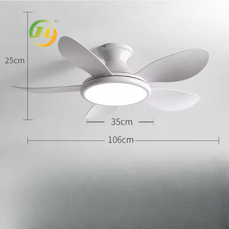 SENKAI Nordic and American Retro Ceiling Fan Lights Fandelier LED with Remote for Home Use