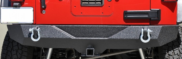 07-16 Wrangler JK Textured Black Heavy Duty Rock Crawler Rear Bumper
