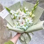 Florist Wrapping Paper in Stone Texture for Sustainable Flower Bouquet Packaging