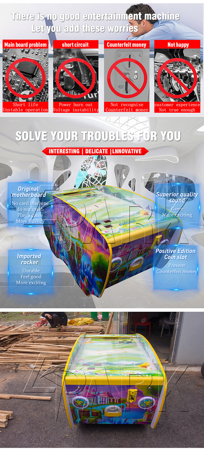 Colorful 350W Air Hockey Arcade Game / Amusement Park Baby Air Hockey Table