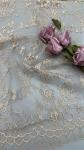 Wedding Party Essential Leafy Embroidery Lace Fabric Elegent Embroidered Fabric