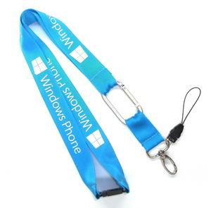 Wholesale NL-6 Durable Blue Nylon Mobile Phone Neck Strap Lanyards With Carabiner Hook from china suppliers