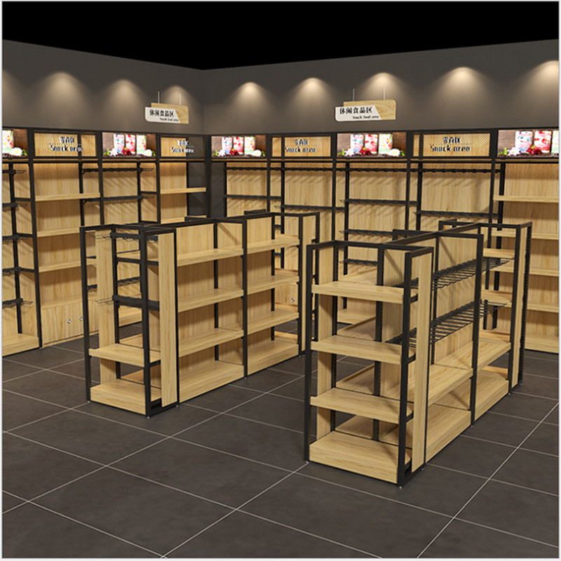 ODM Wooden Retail Shelving , Shop Display Shelf 2000×1200×1200mm size