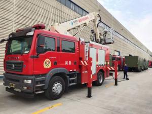 Wholesale DG20 Aerial Fire Platform Truck Swatow Big Fire Trucks 19200kg 2+4 Persons from china suppliers