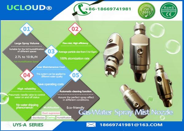 Stainless Steel Low Pressure Water Spray Misting  nozzles greenhouse misting system