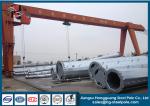 Distribution Line Steel Electrical Power Post Q345 Bitumen Painted 110KV