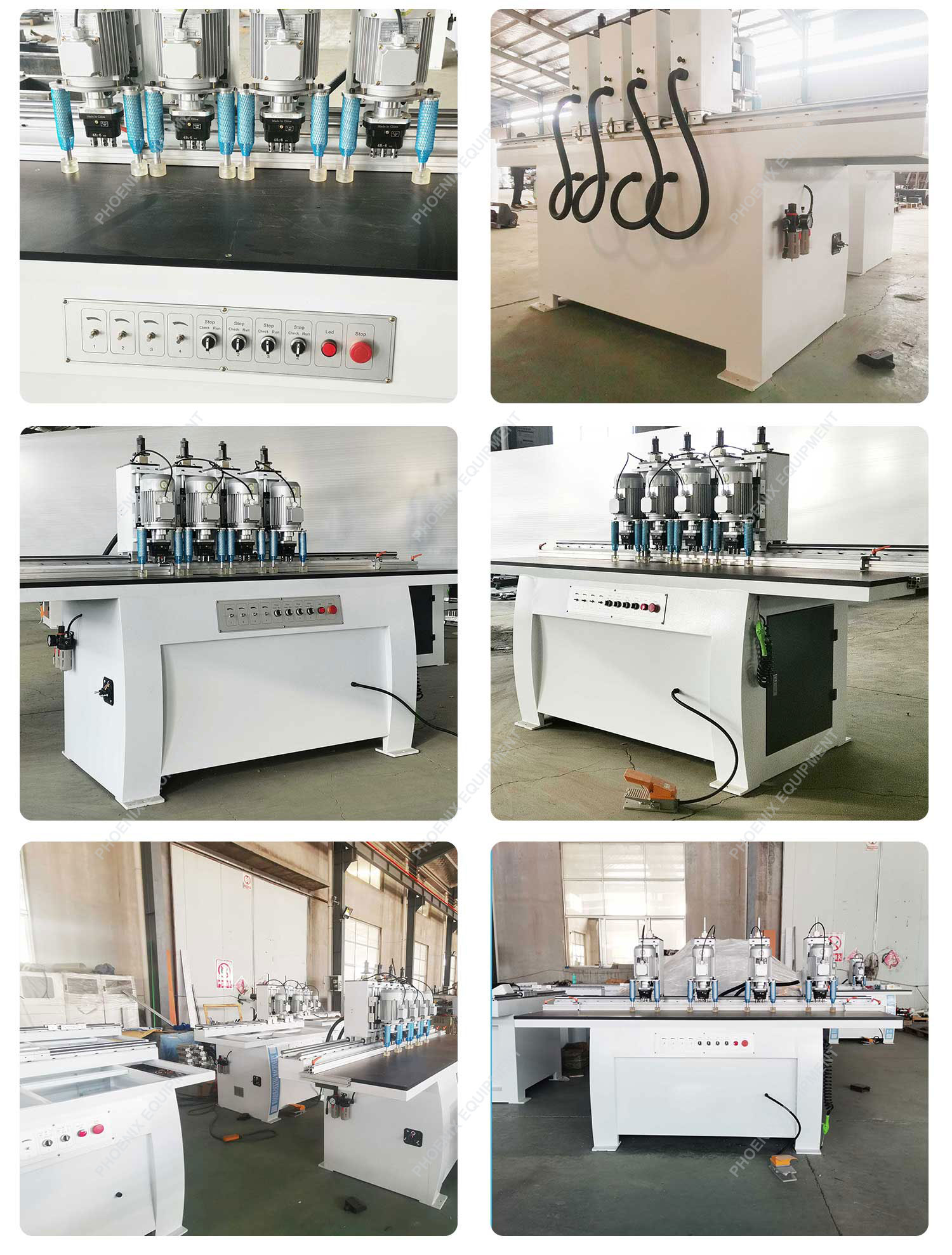 Four Head Elliptic Shape Hinge Jig Drilling Wood Panel Holes Puncher Milling Machine