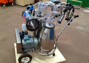 Wholesale Popular Cows / Goats Milking Machine with 2 Stainless Steel Buckets , 250L Vacuum Pump from china suppliers