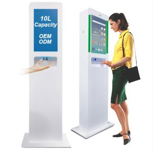 Wholesale Android OS A64 Automatic Hand Sanitizer Dispenser Advertising Kiosk 220v from china suppliers