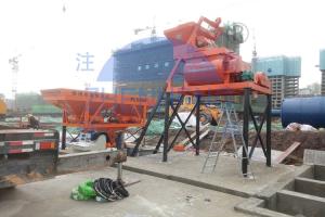 Wholesale HZS25 High Mixing Efficiency Skip Hoist Stationary Concrete Batching Plant from china suppliers