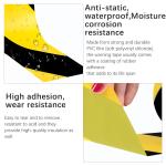 Black PVC Waterproof Self Adhesive Floor Warning Tape Acrylic Adhesive Caution