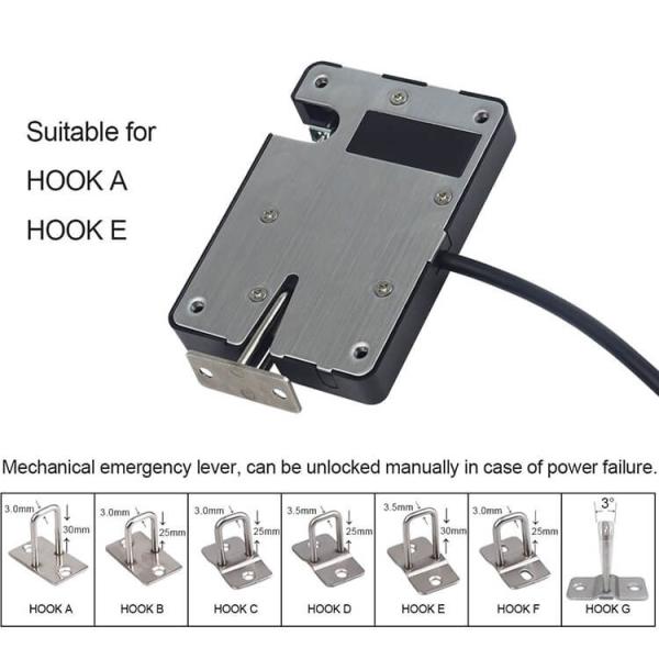 12V/24V DC Electric Solenoid Cabinet Lock With Sliding Door Detection For Express Locker