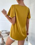 2023 Summer Manufacturer Wholesale Square Neck Solid Color Shirt White Women