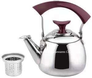 Wholesale Private label stainless steel whistling tea kettle 20cm non-electric portable whistling water kettle with handle from china suppliers