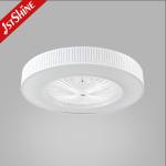 1stshine 20" White Dimmable LED Light Ceiling Mounted Box Fan 5 Speeds for