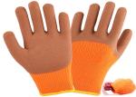 Anti Slip Warm Winter Work Gloves , Latex Rubber Coated Waterproof Winter Work
