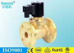1 " Flange Connect Directional Solenoid Valve , Brass Body Air Operated Solenoid